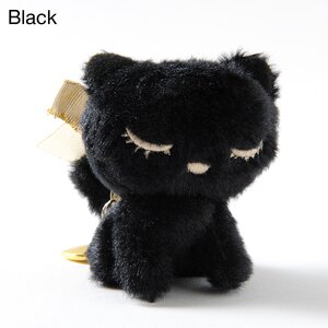 Osumashi Pooh-chan Plushie Keychains Black