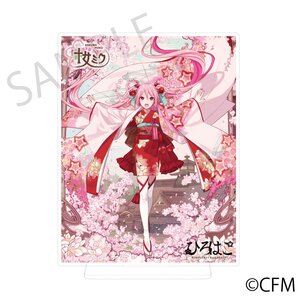 Sakura Miku x Hirohako 2024 Silver-backed Acrylic Plate Hakodate Art by iXima