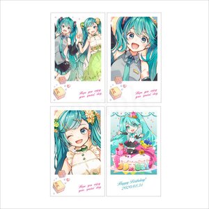 Hatsune Miku Birthday Party Polaroid-Style Card Set: Miku BD 2020 Ver.