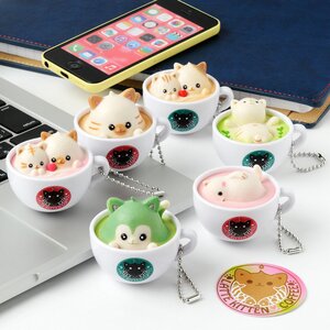 Latte Kitten Coffee Straps: New Flavor Strawberry & Matcha Series 6-Strap Set