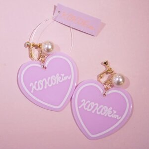 KOKOkim Heart Earrings Pink