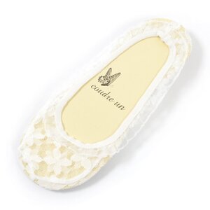 coudre un Frilly Low-Cut Liner Socks White