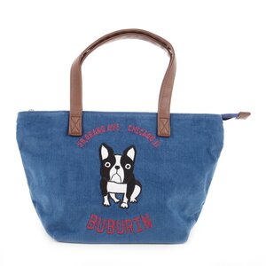 FLAPPER Chicago Buburin Corduroy Tote Bag Blue