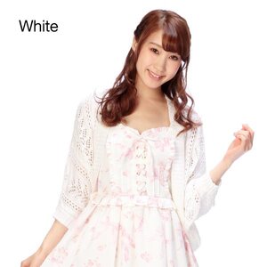 LIZ LISA Tie-Back Momonga Cardigan White