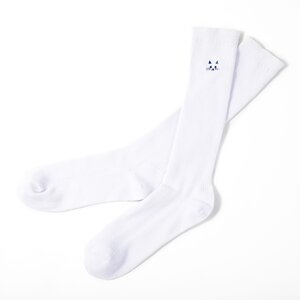 2015AW Cat Face Quarter Length Socks (29cm) White