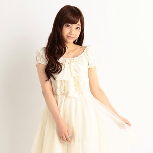 LIZ LISA Pleated Flare Dress White