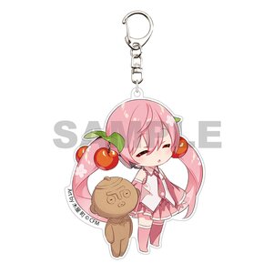 Sakura Miku x Hirohako Hakodate Acrylic Keychain Art by Kiya Machi - Jomon Chuku Dogu (Hollow Clay Doll)