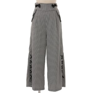 LIZ LISA Check Pattern Wide Pants Black
