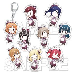 Love Live! Sunshine!! -9 Waitresses☆- Trading Acrylic Keychain Complete Box Set