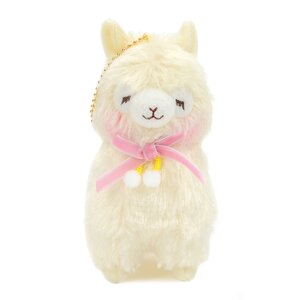 Alpacasso Pompom Velvet Ribbon Alpaca Plush Collection (Ball Chain) Cream-chan