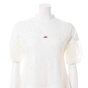 Swankiss Rose Puff Top White