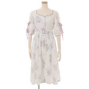 LIZ LISA Bouquet Pattern Dress White