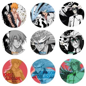 Bleach My Sword My Soul Ichigo Kurosaki & Grimmjow Jaegerjaquez & Ulquiorra Cifer Tradable Tin Badges Complete Box Set