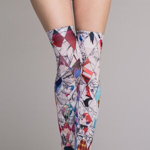 Akiakane Thigh-High Tights White