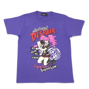 LISTEN FLAVOR Danganronpa Junko Enoshima & Monokuma T-shirt Purple PURPLE XL