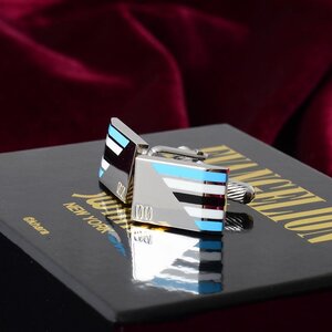 Evangelion x Swank Striped Cufflinks Unit-00 (light blue)