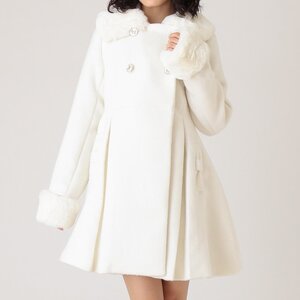 LIZ LISA Ribbon Pearl Button Coat White