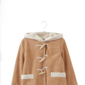 earth music&ecology Imitation Mouton Duffle Coat Camel S