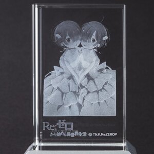 Re:Zero -Starting Life in Another World- Ram and Rem Memorial Crystal Art Anime Ver.