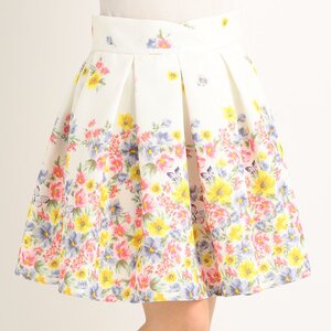 LIZ LISA Flower Hem Skirt White