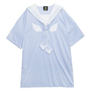 LISTEN FLAVOR Angel Wings Sailor Dress w/ Necktie Light Blue