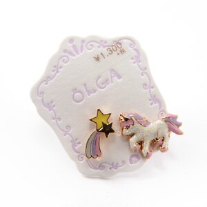 Osewaya Unicorn & Star Earrings Pink