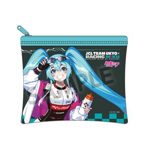 Racing Miku 2024 Mini Clear Flat Pouch JCL TEAM UKYO Cheer Ver.