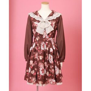 LIZ LISA Heart Sweets Dress Brown