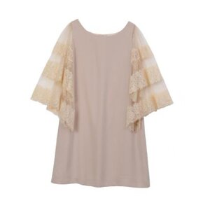 Honey Salon Tulle Lace Sleeve Dress Beige