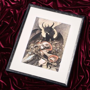 Terra Battle Dragon Battle Line Lithograph w/ Frame
