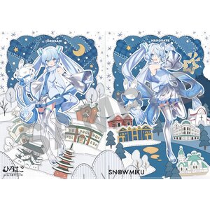Snow Miku x Hirohako Clear File Folder Hirohako Art by Kiya Machi