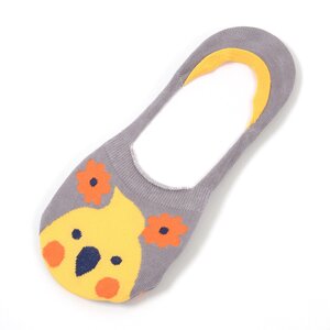 KOTORITACHI Cockatiel Low-Cut Socks Gray