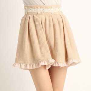 LIZ LISA Flower Applique Sukapan Skirt Pink