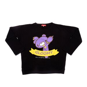 Gloomy Drop Shoulder Pullover Black