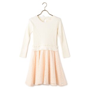 LIZ LISA Knit Combined Dress White