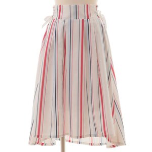 LIZ LISA Multi Stripe Fishtail Skirt White