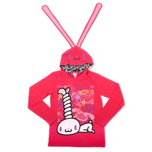 Hanyo Usagi Tangled Bunny Ear Hoodies Pink