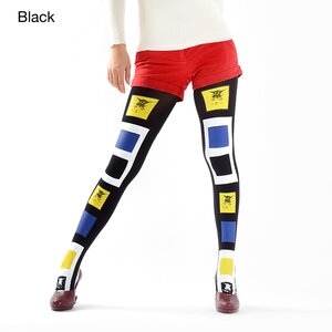 Chiharu Kikuchi 80 Denier Mondrian Cat Tights Black