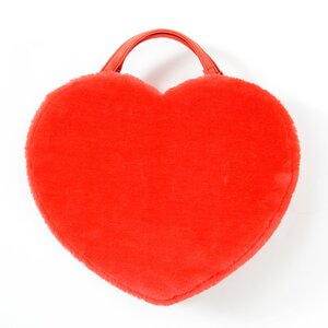 FLAPPER Heart Three-way Fur Bag Red