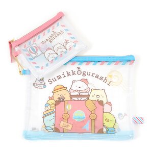 Sumikko Gurashi Oheya no Sumi de Tabikibun Clear Pouch Set