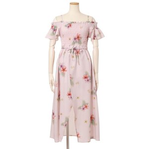 LIZ LISA Emma Plumeria Print Romper Pink