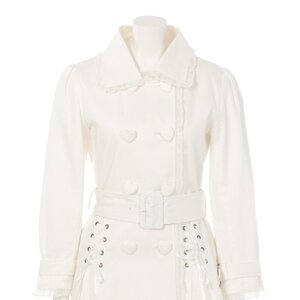 Swankiss Lace Trench Coat White