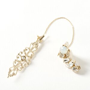 Ear Cuff & Hair Clip Combo Gold