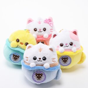 Latte Kitten Coffee Plush Mascot Set of 4