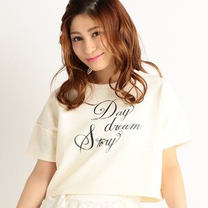 LIZ LISA Ripple Short Sleeve Top White