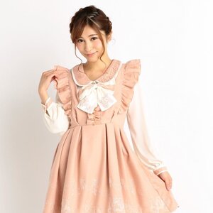 LIZ LISA Horse-Drawn Carriage Pinafore Dress Pink
