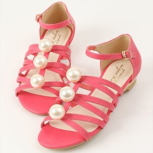 Honey Salon Big Pearl Sandals (Fuchsia Pink) 23 cm