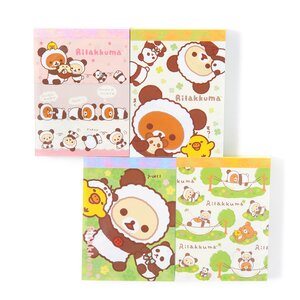 Rilakkuma Panda de Goron Clothbound Memo Pad