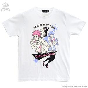 LISTEN FLAVOR Danganronpa Leon Kuwata x Sayaka Maizono T-Shirt White M