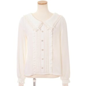 LIZ LISA Ribbon Sailor Blouse White